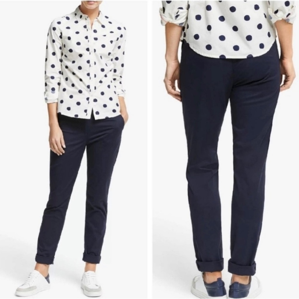 Boden Chino Casual Straight Leg Pants Navy Size 6